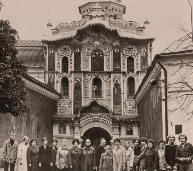 Historic photograph of Pecherska Lavra monastery in Kyiv