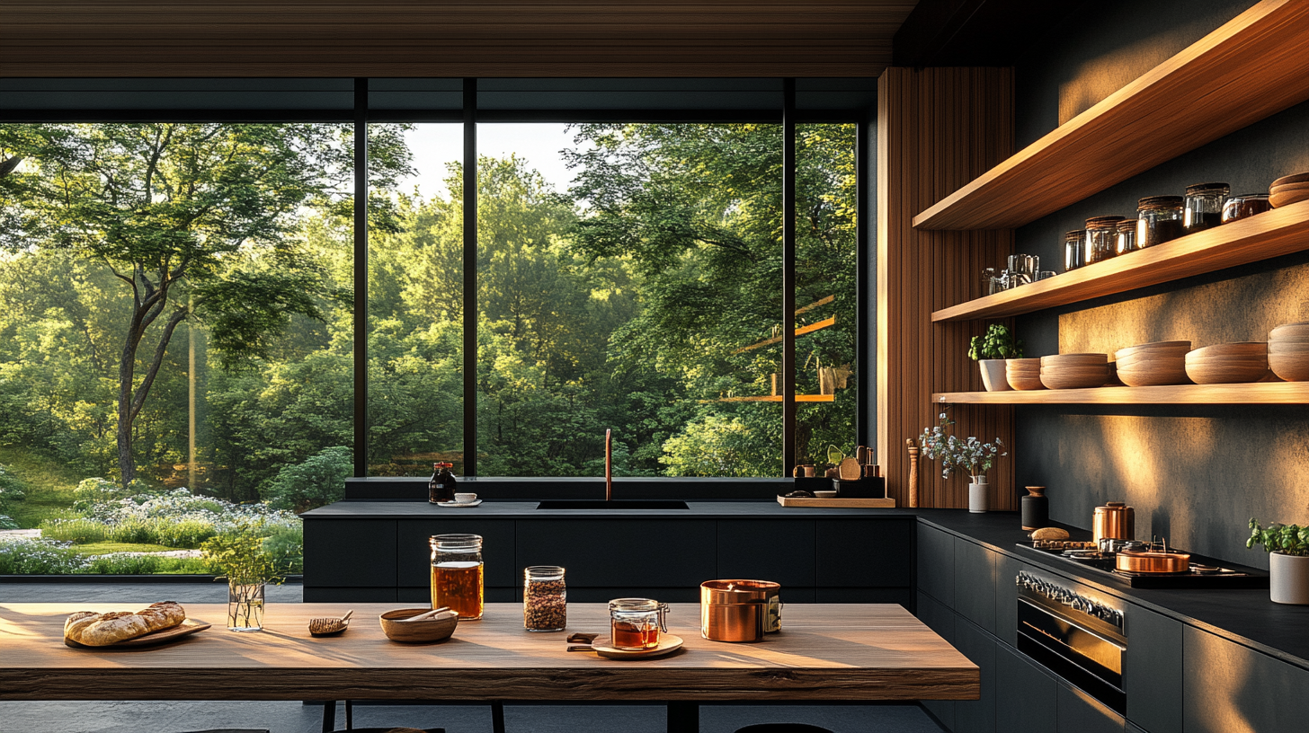 Preserves, bread, and forest light