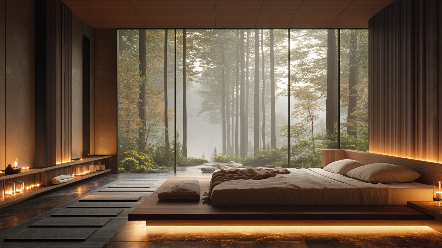 The Master Suite — morning mist through glass